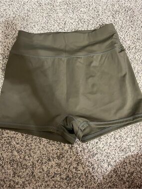 SHEIN Olive High-Rise Bike Shorts